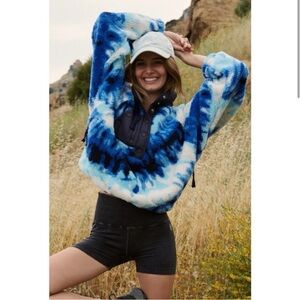 FP Movement Rocky Ridge Tie Dye Fleece Pullover Jacket Size Medium